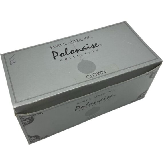 Vintage Ornament Kurt S. Adler Polonaise Collection Handcrafted Glass Clown Box - Picture 6 of 8